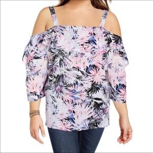 NYDJ Cold Shoulder Blouse, 2X